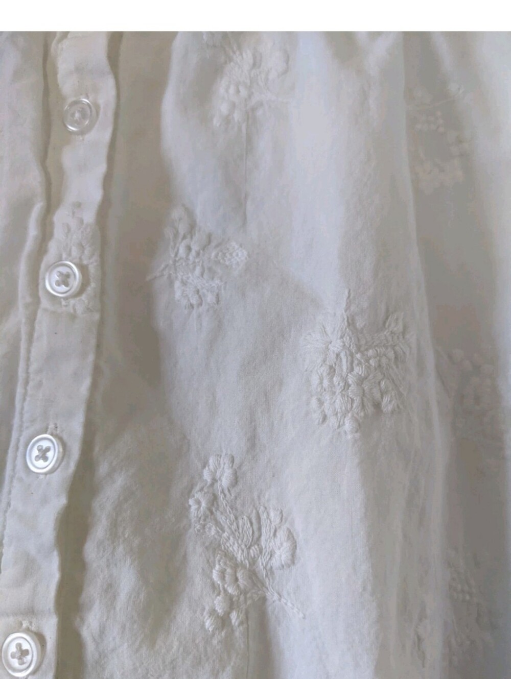 Caroline Constas Women's Embroidered Button Front Top Size XS White - Picture 3 of 10